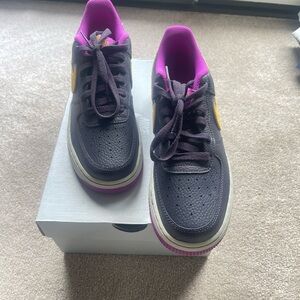 Nike Black and Purple Sneakers